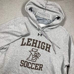 Lehigh Soccer University Mountain Hawks Hoodie Women XL Gray Pullover Sweatshirt